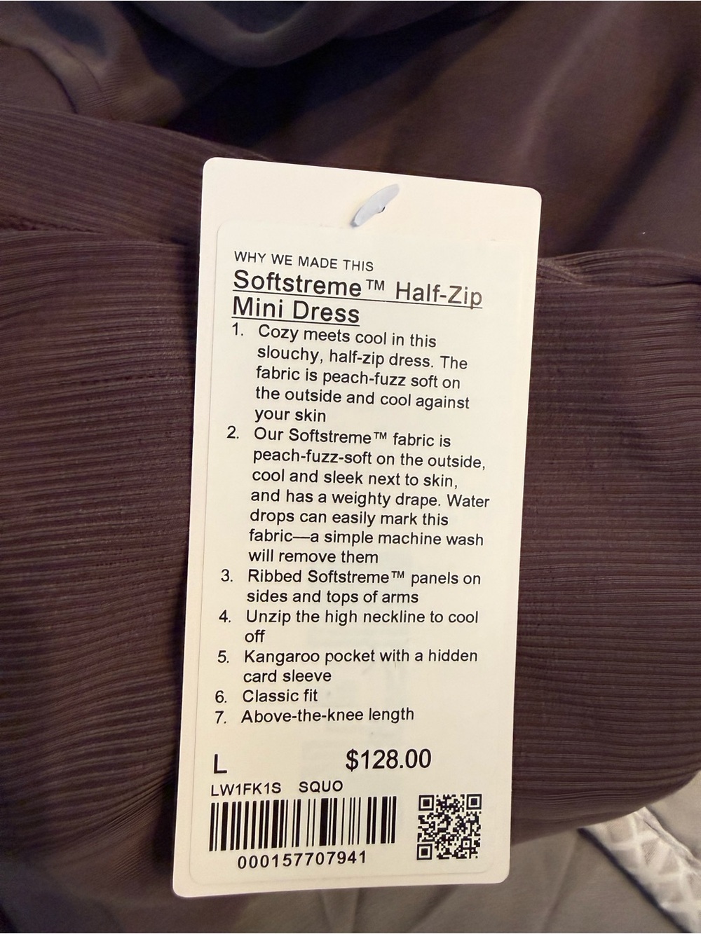 lululemon athletica Softstreme Half Zip Mini Dress - Picture 5 of 6